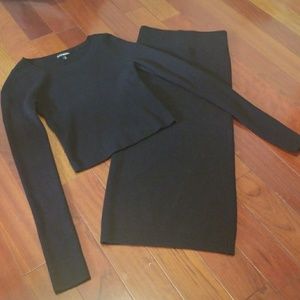 Express, ribbed cropped sweater